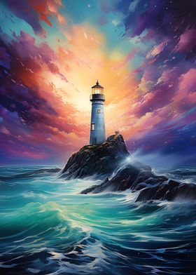 Lighthouse at Sea