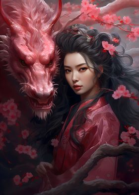 Geisha Dragon Japanese