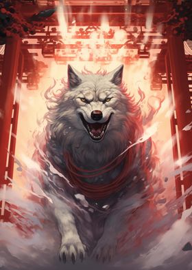 Japanese Wolf Torii Gate