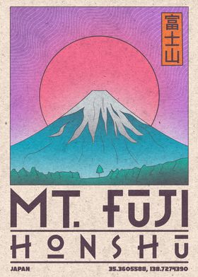 Mt Fuji Travel Poster