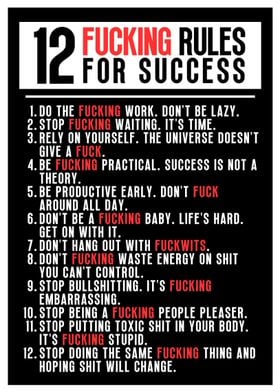 12 Fucking Rules Success