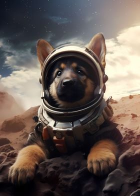 Astronaut German Shepherd