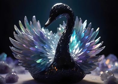 crystal black swan