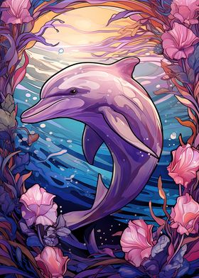 Dolphin Art Nouveau