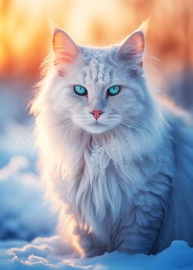 Blue Eyed White Cat