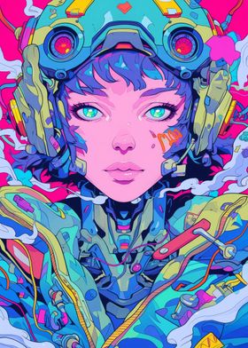 Futuristic Popart Girl