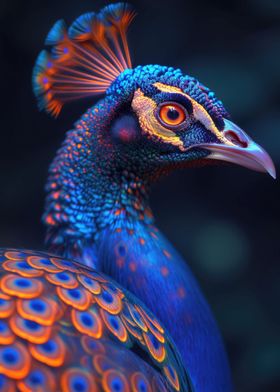 neon peacock