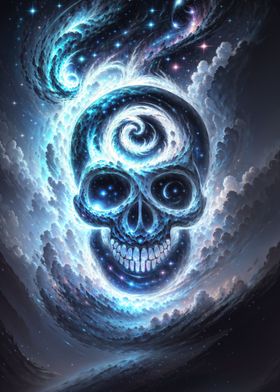 Blue Space Skull