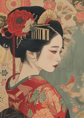 Beautiful Geisha Poster