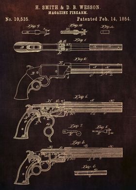 Blueprint poster brown Pis