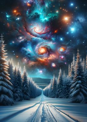 Starry Winter Path