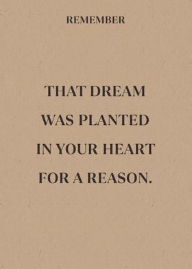 Inspirational Quote Dream