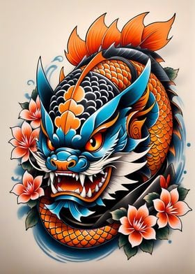 Samurai Mask Koi Fish