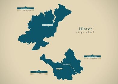 Ulster Ireland map
