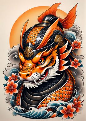 Samurai Mask Koi Fish