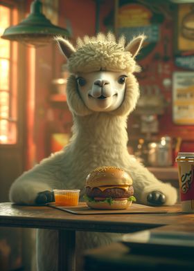 Alpaca with Veggie Burger