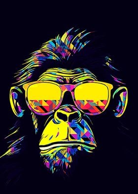 Gorilla pop art 