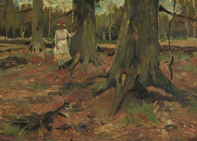 Girl in a wood