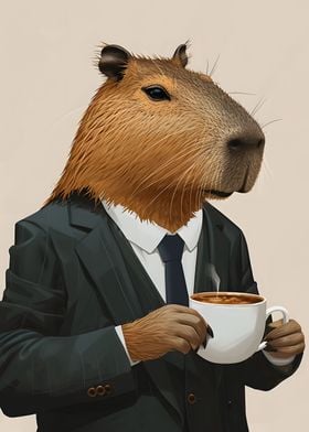 Capybara Coffee Suit