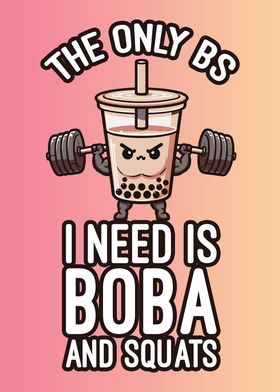 Boba and Squats Funny Gym