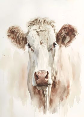 Cow Watercolor