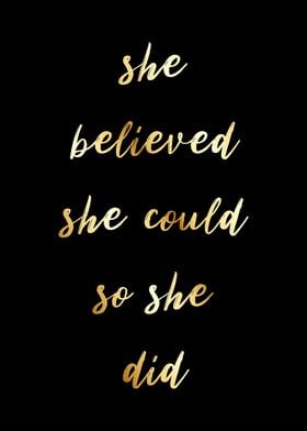 She Believed She Could