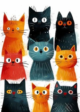 Colorful Cats