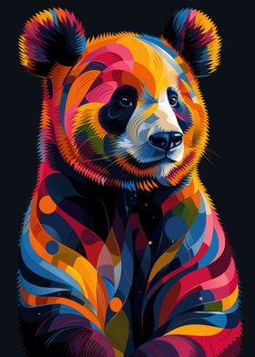 Colorful Panda Poster