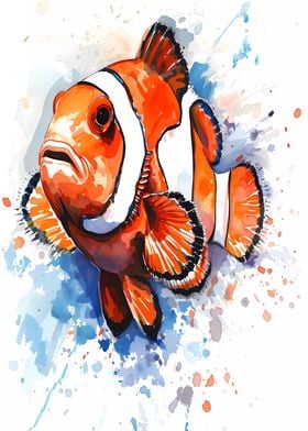 Clownfish Watercolor