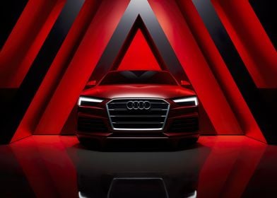 Audi red car