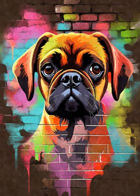 Puggle Dog Graffiti