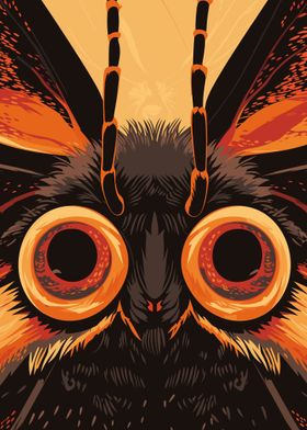 Mothman Face Vector Art