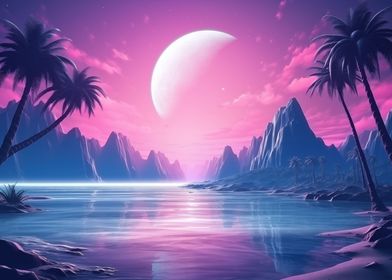 Vibrant Synthwave Horizons