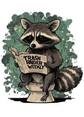 Raccoon on the Toilet