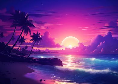 Tropical Twilight Tapestry