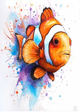 Clownfish Watercolor