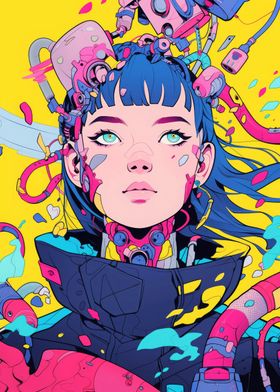 Futuristic Cyberpunk Girl