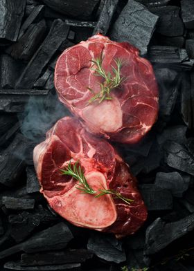 Raw ossobuco steak  