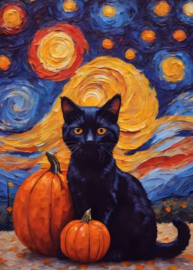 Black Cat and Night