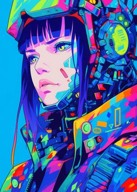 Futuristic Cyberpunk Girl