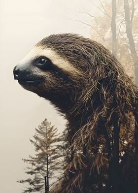 Sloth Double Exposure