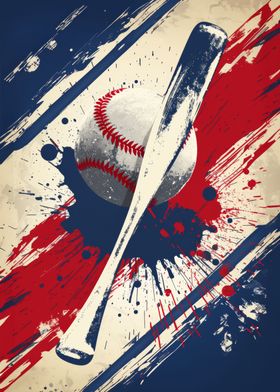 Retro Baseball Poster