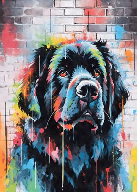 Newfoundland Dog Graffiti