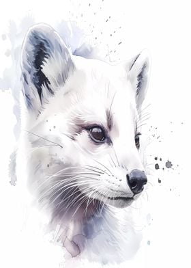 Ermine Watercolor