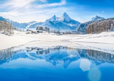 Landscape Winter Lake