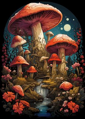 Fantasy Mushroom Landscape