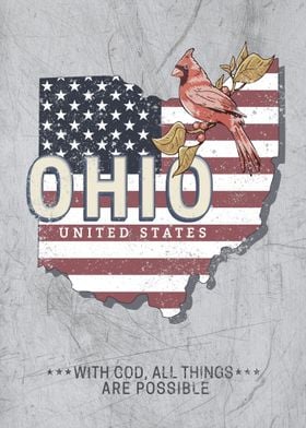 Ohio Map United States USA