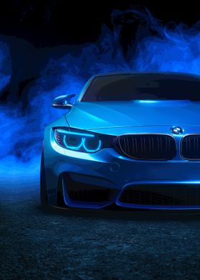 BMW M5 Blue Car