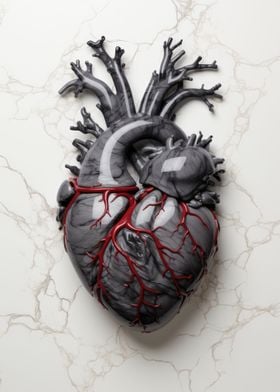 Abtract Marble Human Heart