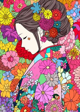 Japanese Kimono Girl Zen